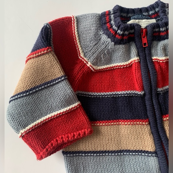 Petit Lem baby knit zip up cardigan - Picture 2 of 2